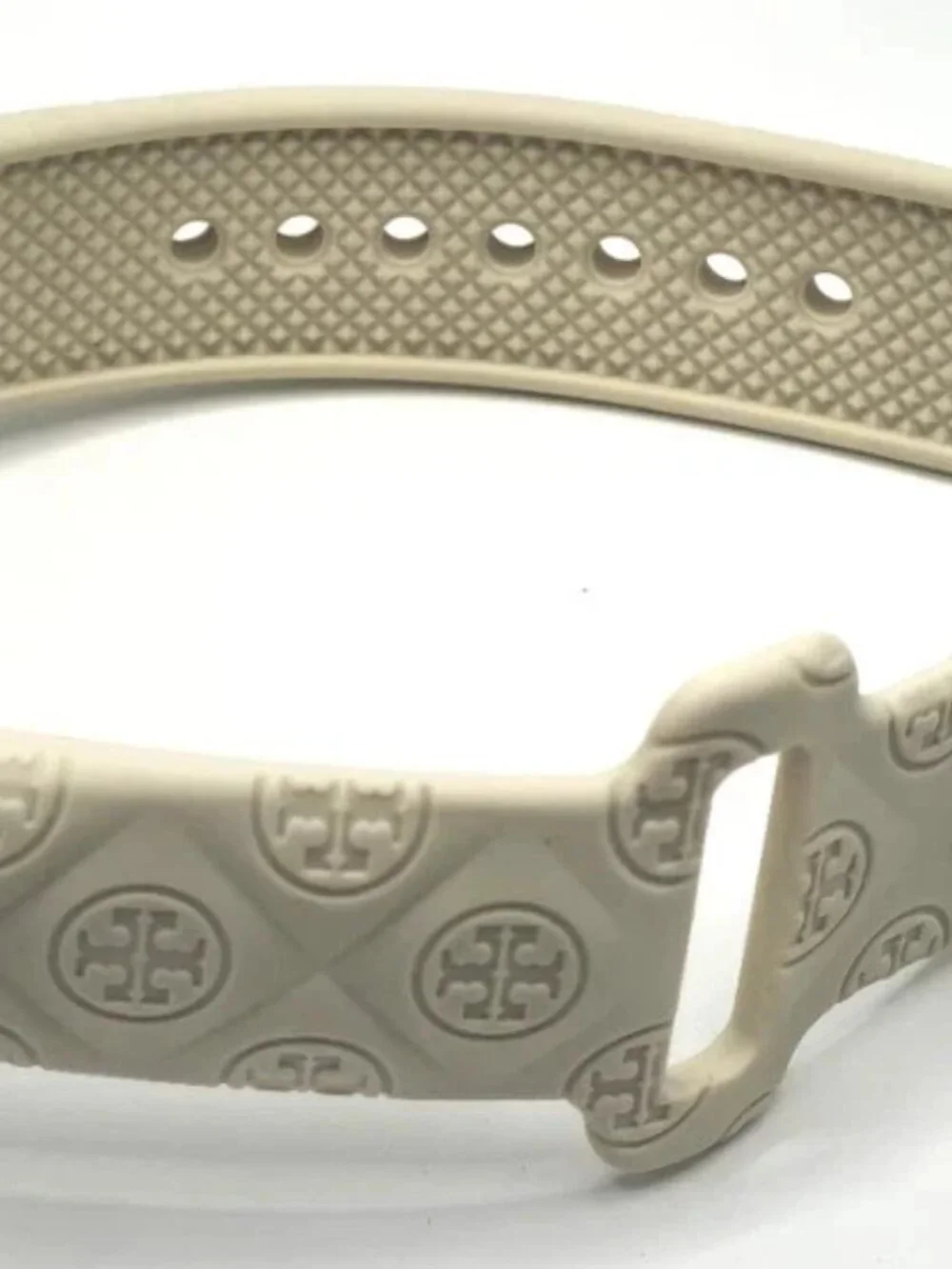Tory Burch Ivory Silicone Apple Watch Band 41mm for Series 7 8 9